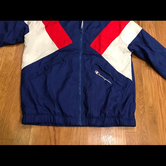 CHAMPION Life Track Jacket Nylon Windbreaker Blue - Picture 4 of 4